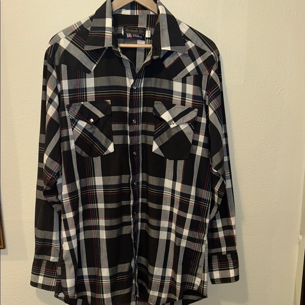 Panhandle Slim Western Pearl Snap Shirt 16 1/2-35